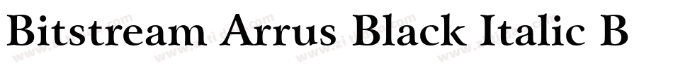 Bitstream Arrus Black Italic BT字体转换